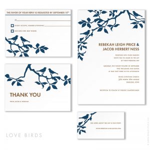 Love Birds - wedding stationery design by Charm Design Studio