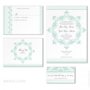Medallion - wedding stationery design by Charm Design Studio