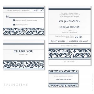 Springtime - wedding stationery design by Charm Design Studio