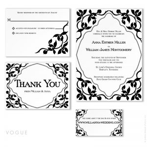 Vogue - wedding stationery design by Charm Design Studio