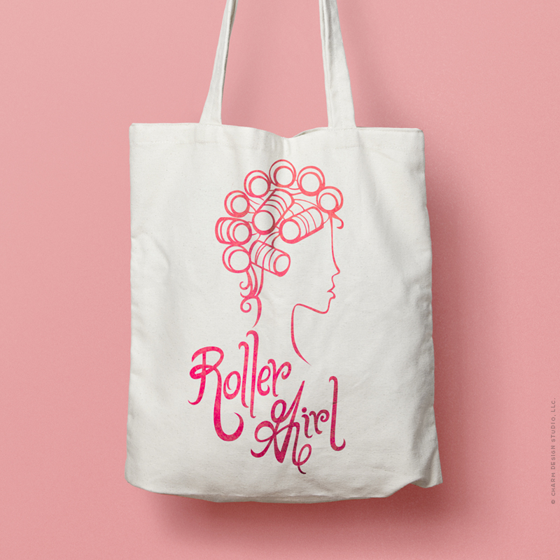 Charm Design Studio / Roller Girl tote bag design
