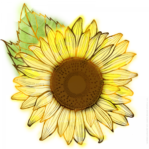 Garden Sunshine "Sunflower" design by Charm Design Studio, LLC.