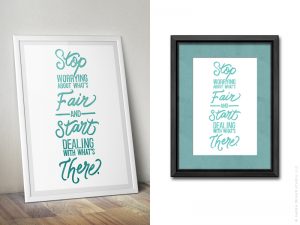 What's There hand lettering design by Charm Design Studio