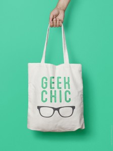 Geek Chic tote bag by Charm Design Studio