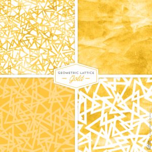 Geometric Lattice: Gold by Charm Design Studio