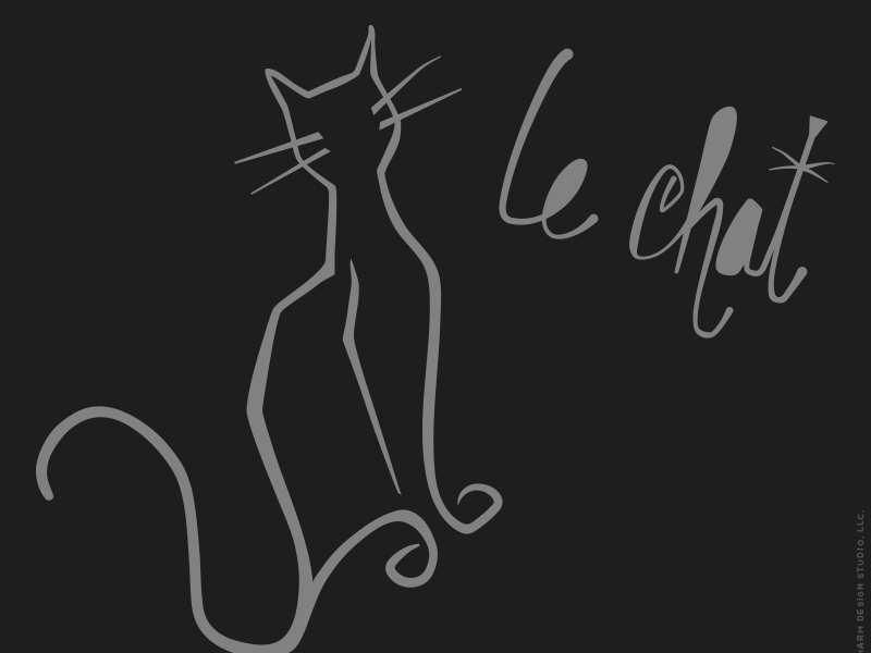 Charm Design Studio / Le Chat French Cat design detail