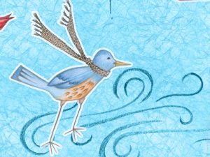 Feathers in Frost design "bluebird" illustration by Charm Design Studio