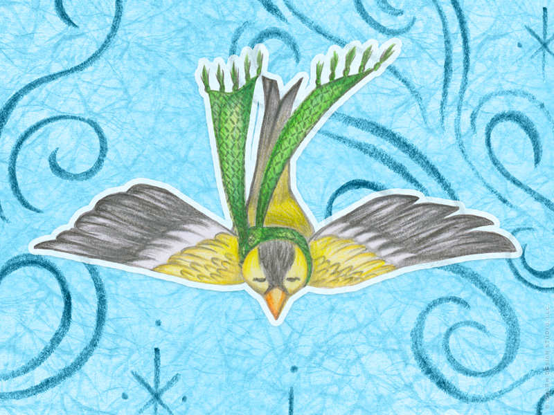 Feathers in Frost design 